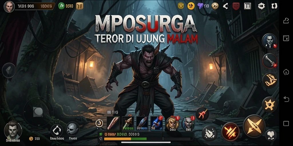 Screenshot dari gameplay MPOSURGA yang menampilkan momen horor yang mengejutkan.