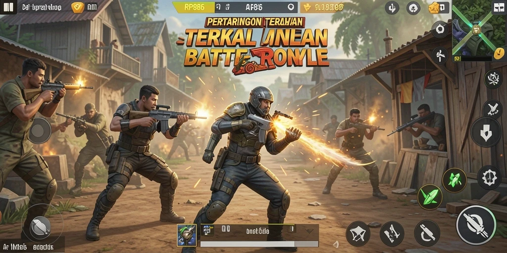 Tampilkan gameplay seru dan seru dari Battle Royale.