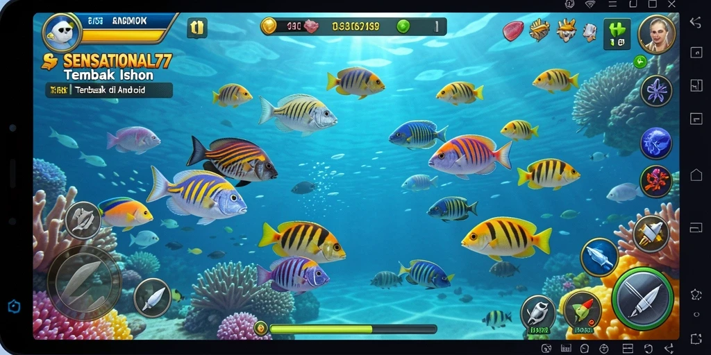 Screenshot utama SENSATIONAL77 menampilkan gameplay seru Tembak Ikan.