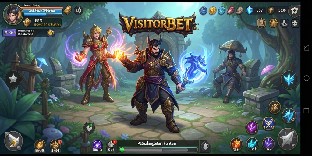 Tampilan gameplay seru dengan aksi karakter di dunia RPG.